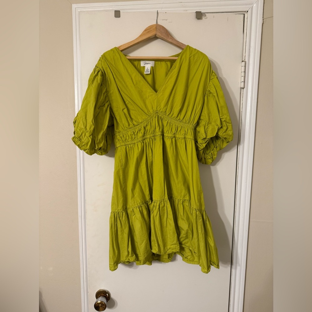 Chartreuse Babydoll Dress